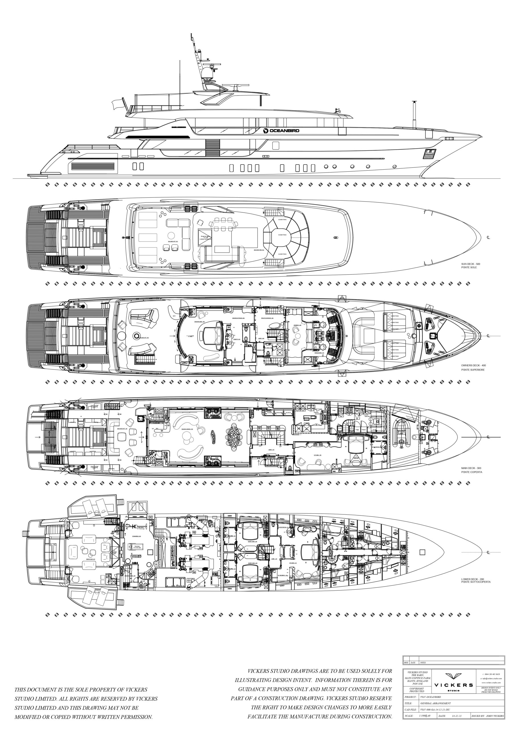 53m Sanlorenzo yacht for sale deck plan